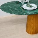 Ver imagem 2 de Mesa Cone Oblongo 160x90cm - Mármore Verde Guatemala
