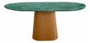 Ver imagem 4 de Mesa Cone Oblongo 160x90cm - Mármore Verde Guatemala