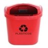 Cesto Individual Coleta Seletiva 40 L Para Poste Ou Parede:Vermelho - 2