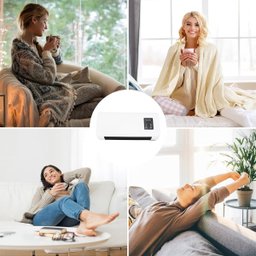 Aquecedor Refrigerador Portatil Parede Ventilador Seca Roupa Ar Condicionado Controle Vento Frio que - 6