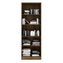 Ver imagem 5 de Estante 5 Prateleiras com Portas de Vidro 171x59 Cm Me4115 Nogal