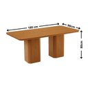 Ver imagem 4 de Mesa de Jantar Eloise Lira 6 Lugares Retangular MDF 180cm Creme Moderna