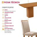 Ver imagem 7 de Mesa de Jantar Eloise Lira 6 Lugares Retangular MDF 180cm Creme Moderna