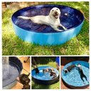 Ver imagem 3 de Piscina para Cachorro Gato Cao Pet Animais de Estimaçao Bebe Criança Dobravel Sol Verao Calor Dia Qu