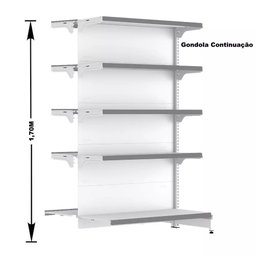 Gondola Centro 170 Fit Ate 6 Metros 2 Ponta Branco 70b Pe Cinza - 4