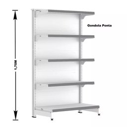 Gondola Centro 170 Fit Ate 6 Metros 2 Ponta Branco 70b Pe Cinza - 3