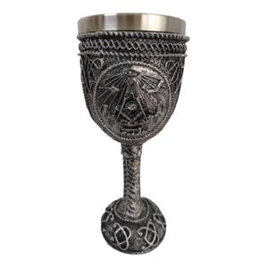 Taça Medieval Maçonaria 150 Ml Resina Inox