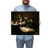 Quadro Decorativo Rembrandt A Lição de Anatomia do Dr Tulp:Médio 53x44cm/Chassi com Borda Infinita - 1