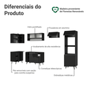 Ver imagem 7 de Armário de Cozinha Completa de Canto 385 cm Preto Nice Madesa 03