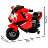 Moto Elétrica Infantil Criança 3 Anos 25kg 3km/h Bateria Recarregável 6v Luz Som Vermelho Importway - 3