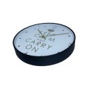 Ver imagem 4 de Relógio de Parede Redondo Grande 33cm Clean Moderno Keepcalm Yn Clock Relógio Preto com Dourado, Rel