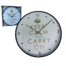 Relógio de Parede Redondo Grande 33cm Clean Moderno Keepcalm Yn Clock Relógio Preto com Dourado, Rel - 3