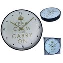Ver imagem 1 de Relógio de Parede Redondo Grande 33cm Clean Moderno Keepcalm Yn Clock Relógio Preto com Dourado, Rel