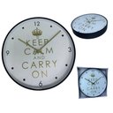 Ver imagem 1 de Relógio de Parede Redondo Grande 33cm Clean Moderno Keepcalm Yn Clock Relógio Preto com Dourado, Rel