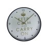 Relógio de Parede Redondo Grande 33cm Clean Moderno Keepcalm Yn Clock Relógio Preto com Dourado, Rel - 2