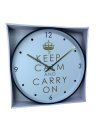 Ver mais imagens de Relógio de Parede Redondo Grande 33cm Clean Moderno Keepcalm Yn Clock Relógio Preto com Dourado, Rel