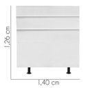 Ver imagem 3 de Cabeceira Estofada Argentina 140cm Casal para Cama Box Quarto Corino Branco - Gat Magazine