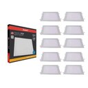Ver imagem 3 de Kit 10 Painel de Led Plafon Embutir Quadrado 30W 40x40cm Alumínio Branco Avant Bivolt 3000 K - Branc