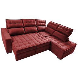 Sofá de Canto Esquerdo 2.65x2.30m Retrátil e Reclinável com Molas Ensacadas Cama inBox Nobre - 6 Sofá de Canto Esquerdo 2.65x2.30m Retrátil e Reclinável com Molas Ensacadas Cama inBox Nobre - 6