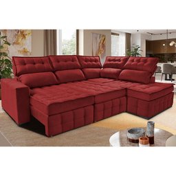 Sofá de Canto Esquerdo 2.65x2.30m Retrátil e Reclinável com Molas Ensacadas Cama inBox Nobre - 2 Sofá de Canto Esquerdo 2.65x2.30m Retrátil e Reclinável com Molas Ensacadas Cama inBox Nobre - 2