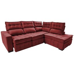 Sofá de Canto Esquerdo 2.65x2.30m Retrátil e Reclinável com Molas Ensacadas Cama inBox Nobre - 7 Sofá de Canto Esquerdo 2.65x2.30m Retrátil e Reclinável com Molas Ensacadas Cama inBox Nobre - 7