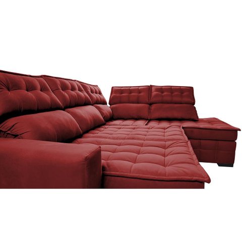 Sofá de Canto Esquerdo 2.65x2.30m Retrátil e Reclinável com Molas Ensacadas Cama inBox Nobre