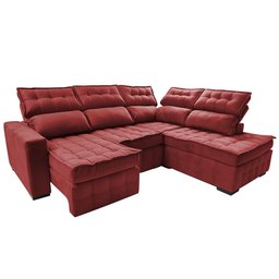Sofá de Canto Esquerdo 2.65x2.30m Retrátil e Reclinável com Molas Ensacadas Cama inBox Nobre - 8 Sofá de Canto Esquerdo 2.65x2.30m Retrátil e Reclinável com Molas Ensacadas Cama inBox Nobre - 8