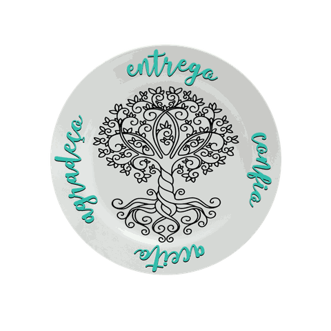 Prato de Porcelana 15cm - Agradeço -