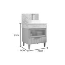 Ver imagem 4 de Gabinete Banheiro Bariloche c/Cuba 70cm Capuccino MGM