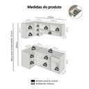 Ver imagem 4 de Armário de Cozinha Completa de Canto 265 Cm Suspenso Crema Nice Madesa 03