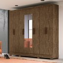 Ver imagem 2 de Guarda Roupa 8 Portas com Espelho Diplomata Castanho Wood 911331 Moval