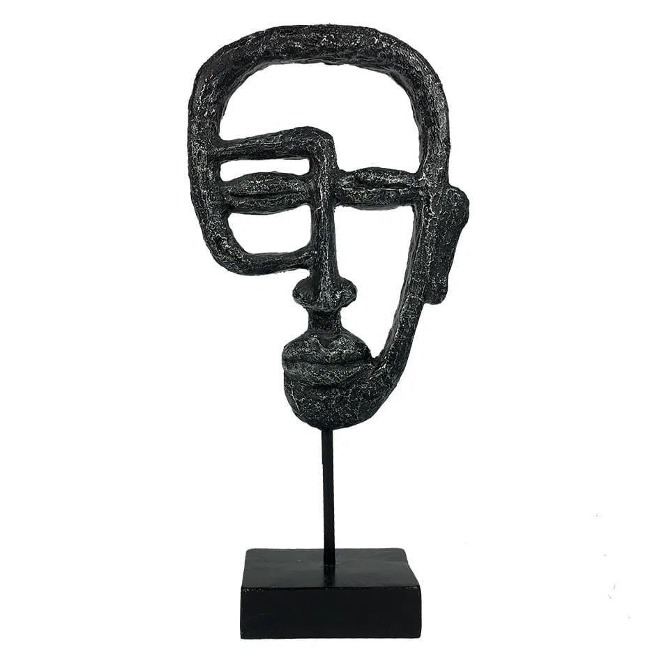 Escultura Enfeite - Objeto Decorativo Moderno - Face BTC