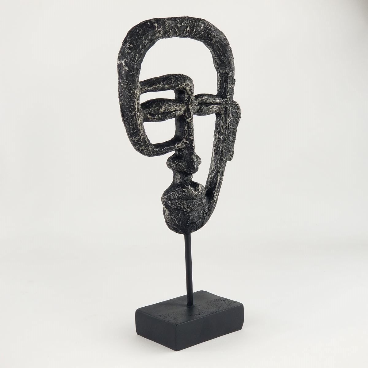 Escultura Enfeite - Objeto Decorativo Moderno - Face BTC - 2