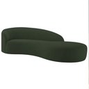 Ver imagem 1 de Divã Recamier Orgânico França 200cm Lado Direito Linho Verde - Amarena Moveis