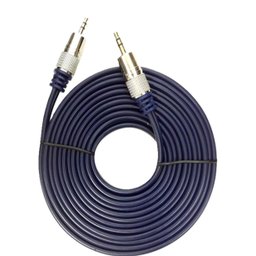 Cabo P2 Stereo + P2 Stereo Metal Profissional 5m Kit 3 Pçs - 5