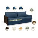 Ver imagem 6 de Sofá sem Caixa Retrátil Reclinável Mônaco 2,00m Estilo Estofados - França Linhosoft Cor "azul"