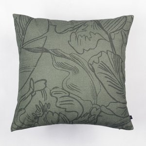 Almofada Floral 50X50: Verde Oliva