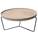 Ver imagem 1 de Mesa Centro Kevin Croco Fendi Base Preta 77 Cm - 60025