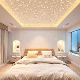 Céu Estrelado Original Branco Led Fibra Ótica 50 Estrelas - 15
