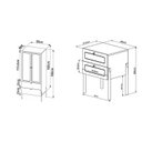 Ver imagem 3 de Conjunto Guarda Roupa 2 Portas 2 Gavetas e Mesa de Cabeceira 2 Gavetas Palhinha Pé Madeira Oslo Preto/Nero