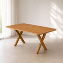 Ver imagem 1 de Mesa de Jantar Munique 6 Lugares Retangular MDF 160cm Amadeirado Cinamomo Móveis Mundial