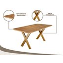 Ver imagem 3 de Mesa de Jantar Munique 6 Lugares Retangular MDF 160cm Amadeirado Cinamomo Móveis Mundial