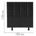 Ver imagem 3 de Cabeceira Cama Box Solteiro King Estofada Poliana 100 Cm Suede:preto