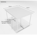 Ver imagem 2 de Conjunto Mesa de Jantar Retangular 4 Cadeiras Pinus Riviera Industrial Branco