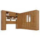 Ver imagem 2 de Guarda-roupa Casal Modulado Andorra 11 Portas 4 Gavetas com Espelho Cinamomo - Pnr Móveis