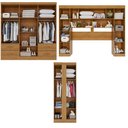 Ver imagem 3 de Guarda-roupa Casal Modulado Andorra 11 Portas 4 Gavetas com Espelho Cinamomo - Pnr Móveis