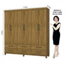Ver imagem 3 de Guarda Roupa D22 6 Portas 6 Gavetas Com Pés Carioca Móveis