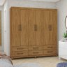 Guarda Roupa D22 6 Portas 6 Gavetas Com Pés Carioca Móveis - 1