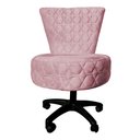 Ver imagem 1 de Poltrona Decorativa Royal Metalasse Base Giratória Slk Decor Rosa Claro