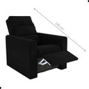 Ver imagem 3 de Poltrona Reclinavel Solis com Reclinacao Manual Veludo Preto Matrix 110kg